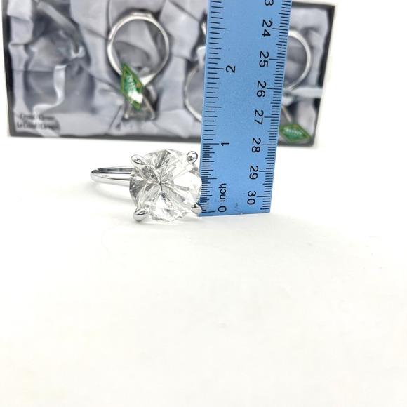 Shannon Crystal Chrome Diamond Ring Napkin Rings Set of 4 Elegant Table Decor - Picture 4 of 5